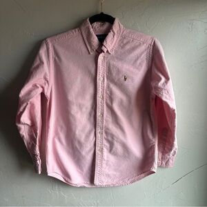 Ralph Lauren Pink Button-Up Shirt Boys 14 Classic Preppy Polo Style Wear